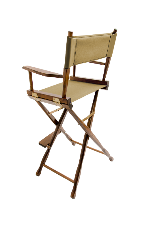 Bar Height (30″) Director’s Chair – Gold Medal Classic Walnut Finish