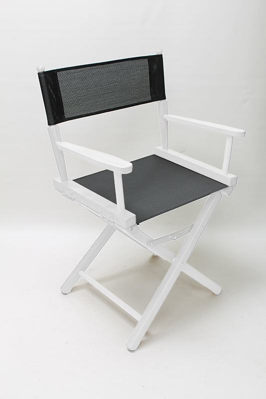 Table Height (18″) Director’s Chair – White Finish