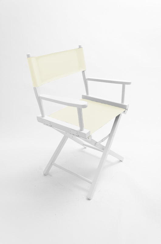 Table Height (18″) Director’s Chair – White Finish