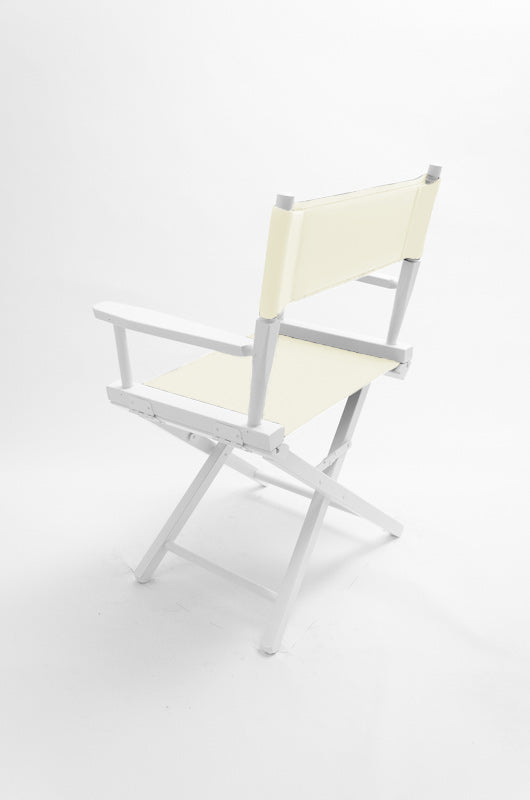 Table Height (18″) Director’s Chair – White Finish