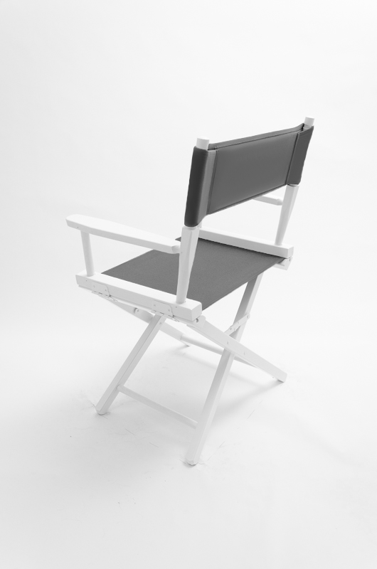 Table Height (18″) Director’s Chair – White Finish