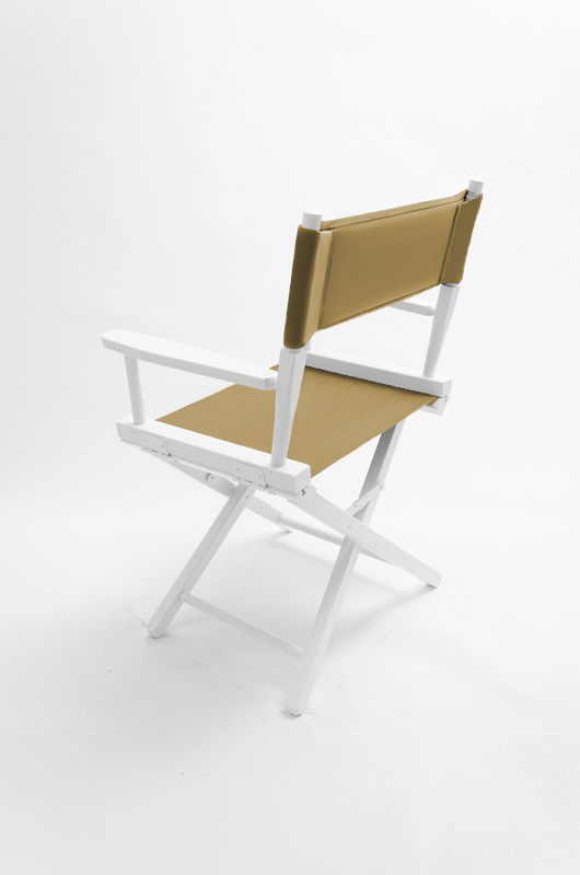 Table Height (18″) Director’s Chair – White Finish