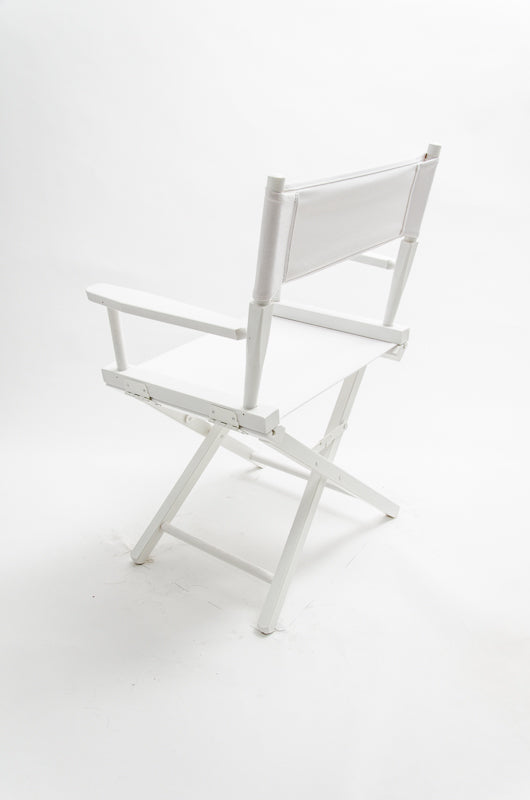 Table Height (18″) Director’s Chair – White Finish