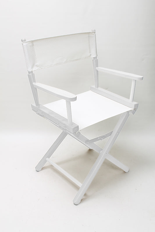 Table Height (18″) Director’s Chair – White Finish