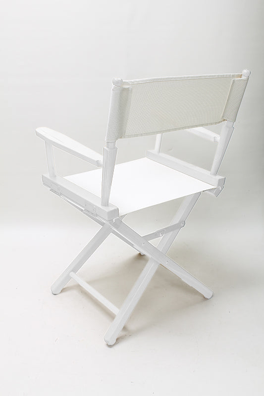 Table Height (18″) Director’s Chair – White Finish