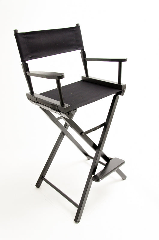 Bar Height (30″) Director’s Chair – Black Finish