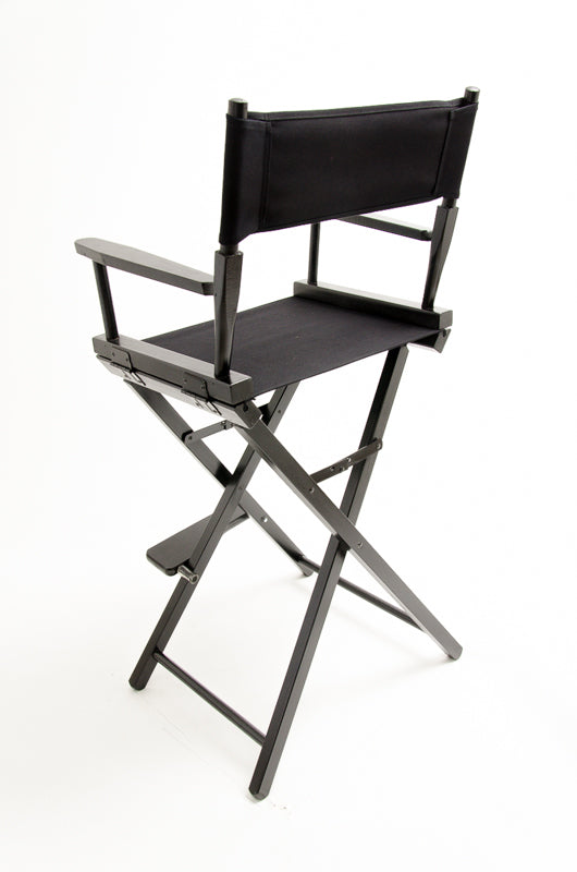 Bar Height (30″) Director’s Chair – Black Finish