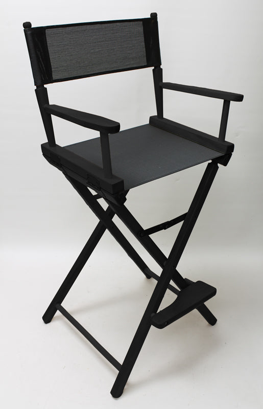 Bar Height (30″) Director’s Chair – Black Finish