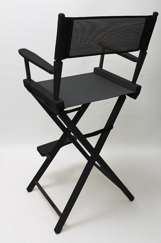 Bar Height (30″) Director’s Chair – Black Finish