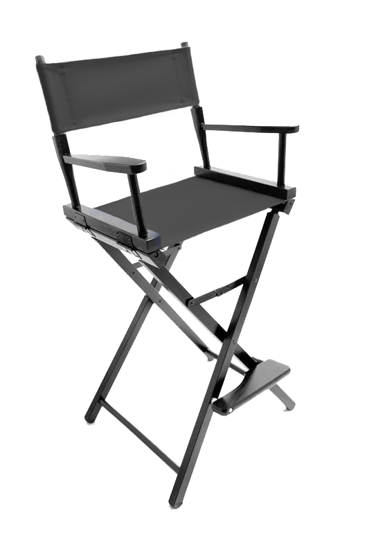 Bar Height (30″) Director’s Chair – Black Finish