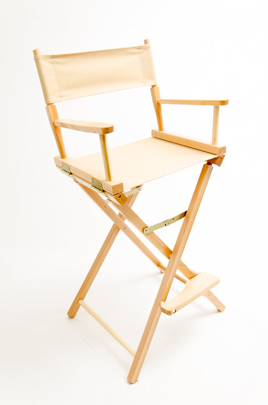 Bar Height (30″) Director’s Chair – Natural Finish