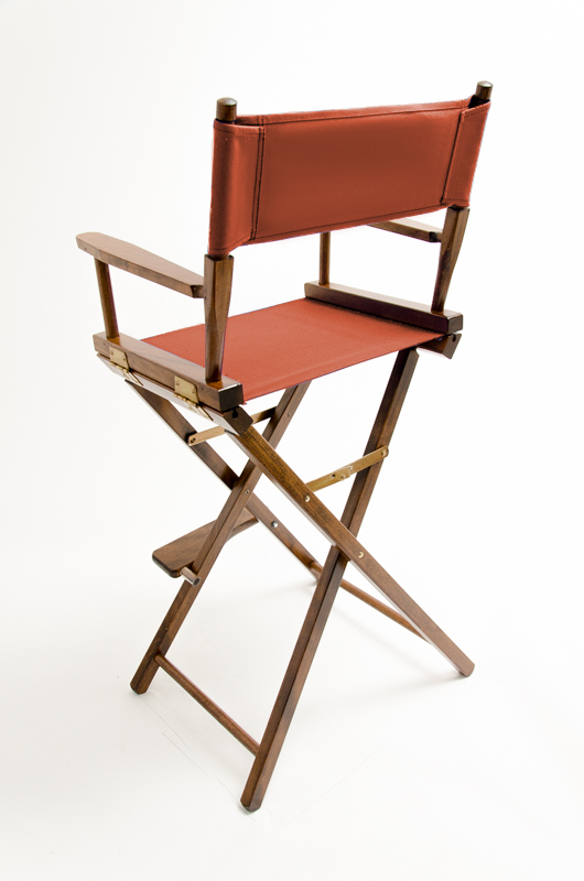 Bar Height (30″) Director’s Chair – Walnut Finish