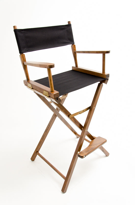 Bar Height (30″) Director’s Chair – Walnut Finish