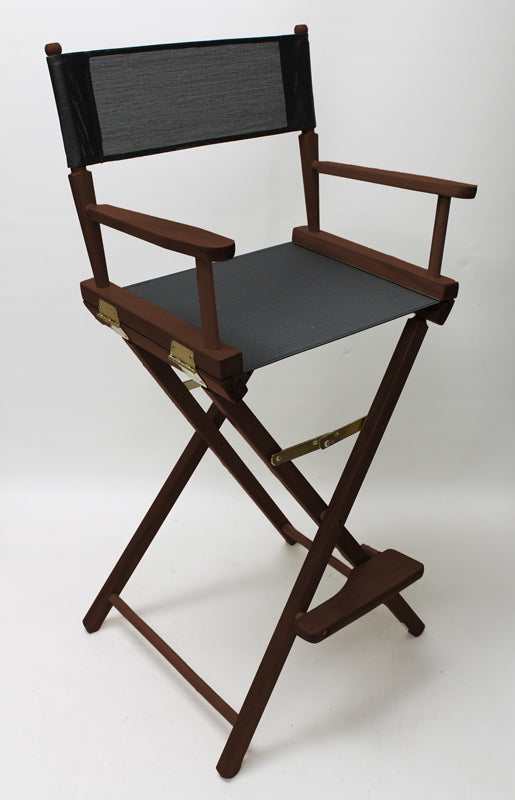 Bar Height (30″) Director’s Chair – Walnut Finish