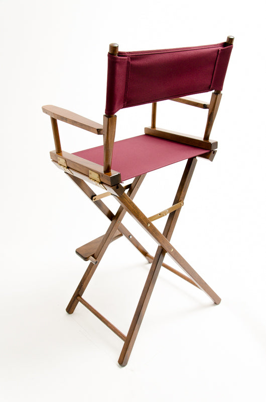 Bar Height (30″) Director’s Chair – Walnut Finish