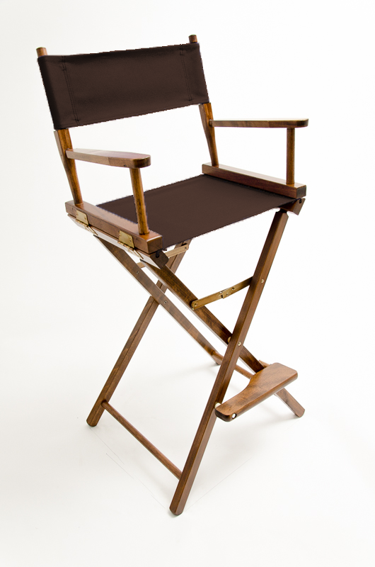 Bar Height (30″) Director’s Chair – Walnut Finish