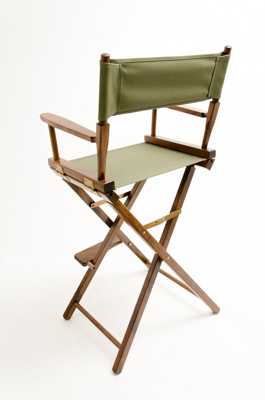 Bar Height (30″) Director’s Chair – Walnut Finish