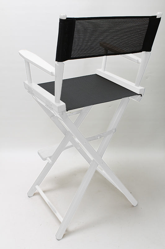 Bar Height (30″) Director’s Chair – White Finish