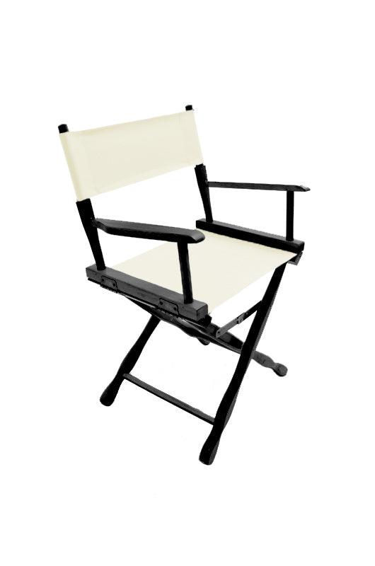 Table Height (18″) Director’s Chair – Gold Medal Classic Black Finish