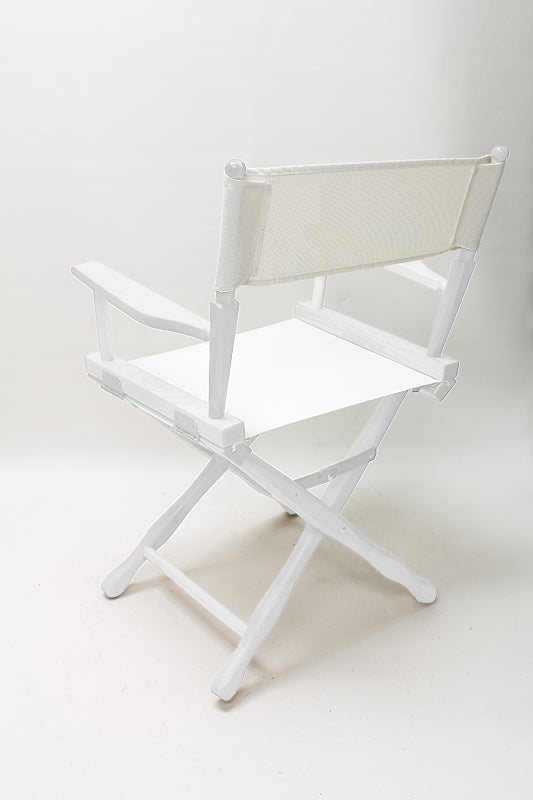 Table Height (18″) Director’s Chair – Gold Medal Classic White Finish