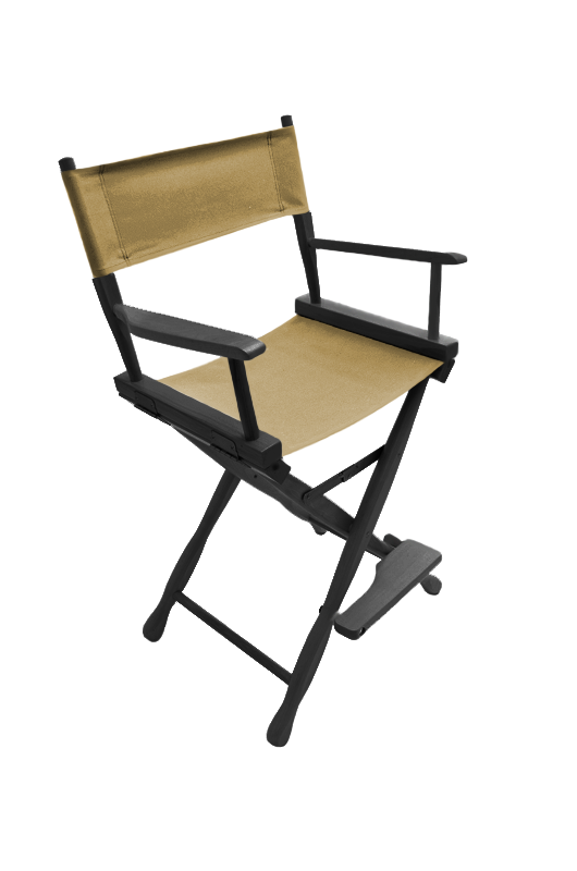 Counter Height (24″) Director’s Chair – Gold Medal Classic Black Finish