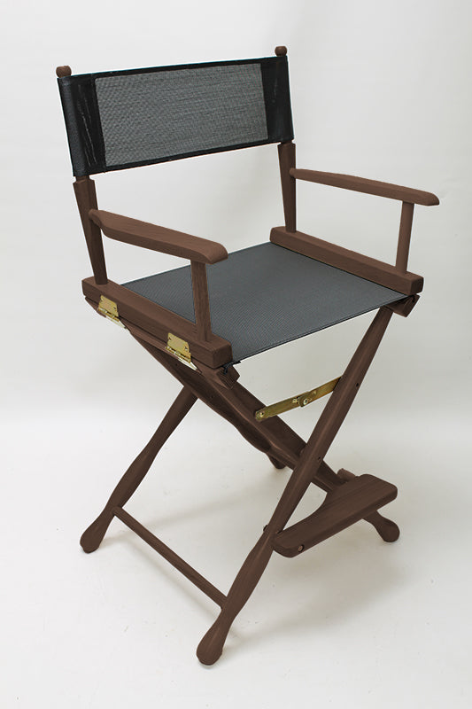 Counter Height (24″) Director’s Chair – Gold Medal Classic Walnut Finish