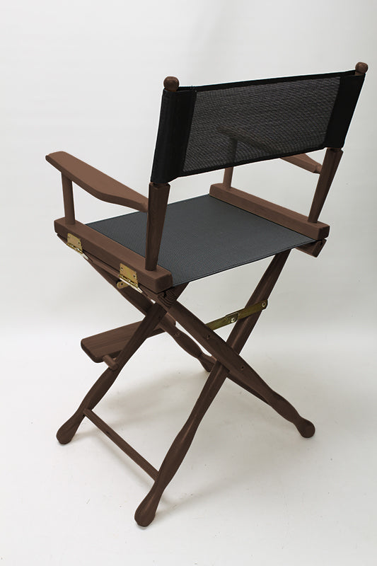 Counter Height (24″) Director’s Chair – Gold Medal Classic Walnut Finish