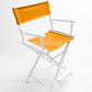Counter Height (24″) Director’s Chair – Gold Medal Classic White Finish