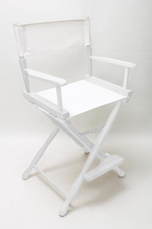 Counter Height (24″) Director’s Chair – Gold Medal Classic White Finish