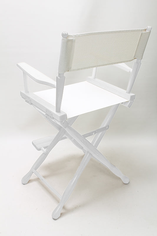 Counter Height (24″) Director’s Chair – Gold Medal Classic White Finish