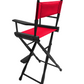 Bar Height (30″) Director’s Chair – Gold Medal Classic Black Finish