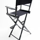 Bar Height (30″) Director’s Chair – Gold Medal Classic Black Finish