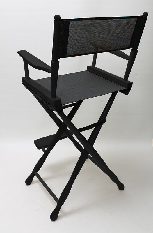 Bar Height (30″) Director’s Chair – Gold Medal Classic Black Finish