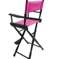 Bar Height (30″) Director’s Chair – Gold Medal Classic Black Finish