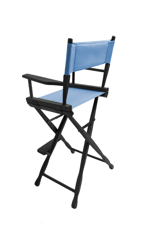 Bar Height (30″) Director’s Chair – Gold Medal Classic Black Finish