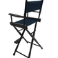 Bar Height (30″) Director’s Chair – Gold Medal Classic Black Finish
