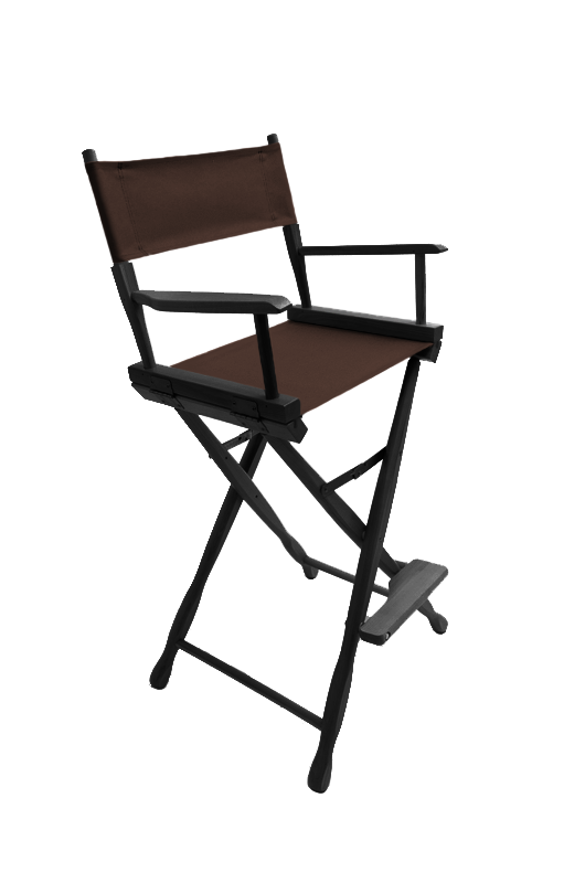 Bar Height (30″) Director’s Chair – Gold Medal Classic Black Finish