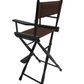 Bar Height (30″) Director’s Chair – Gold Medal Classic Black Finish
