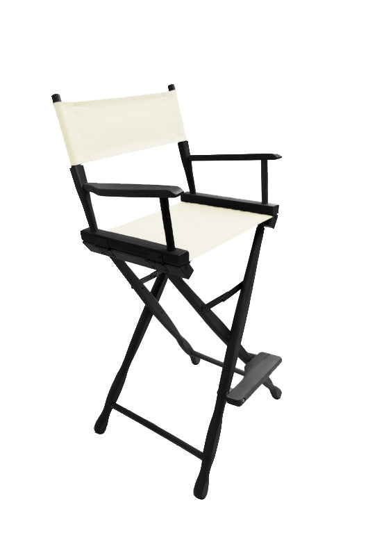 Bar Height (30″) Director’s Chair – Gold Medal Classic Black Finish