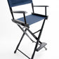Bar Height (30″) Director’s Chair – Gold Medal Classic Black Finish