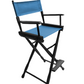 Bar Height (30″) Director’s Chair – Gold Medal Classic Black Finish