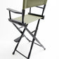 Bar Height (30″) Director’s Chair – Gold Medal Classic Black Finish