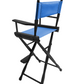Bar Height (30″) Director’s Chair – Gold Medal Classic Black Finish