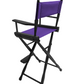 Bar Height (30″) Director’s Chair – Gold Medal Classic Black Finish