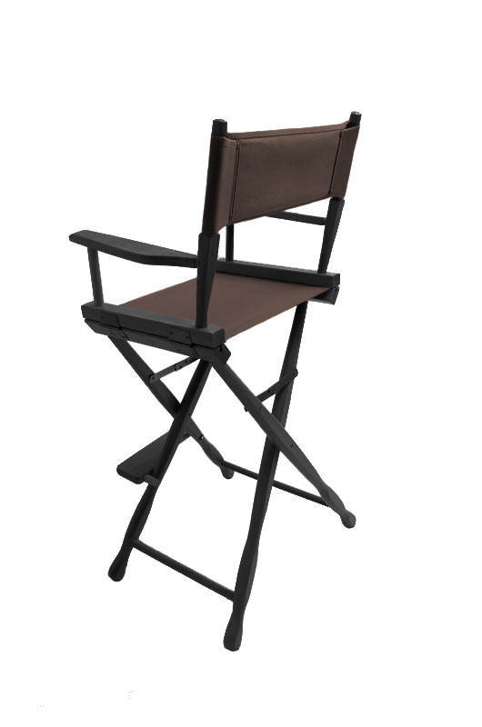 Bar Height (30″) Director’s Chair – Gold Medal Classic Black Finish