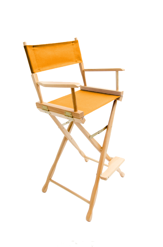 Bar Height (30″) Director’s Chair – Gold Medal Classic Natural Finish