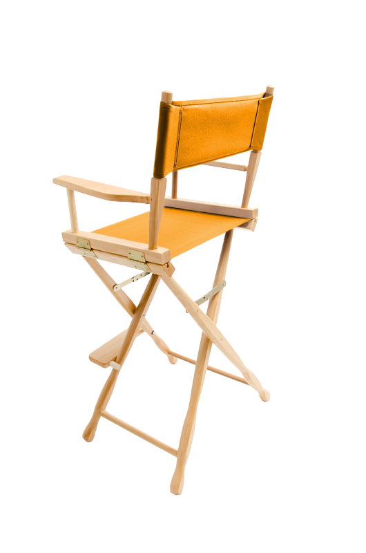 Bar Height (30″) Director’s Chair – Gold Medal Classic Natural Finish