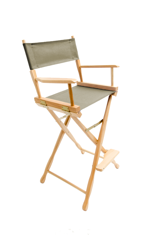 Bar Height (30″) Director’s Chair – Gold Medal Classic Natural Finish