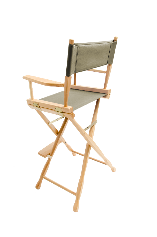 Bar Height (30″) Director’s Chair – Gold Medal Classic Natural Finish