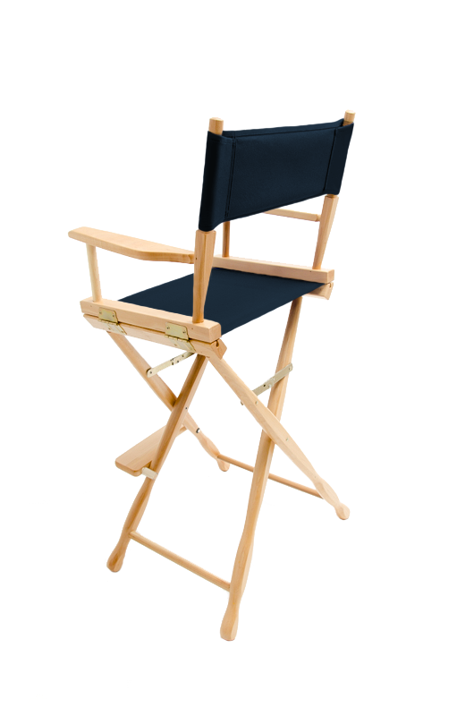 Bar Height (30″) Director’s Chair – Gold Medal Classic Natural Finish